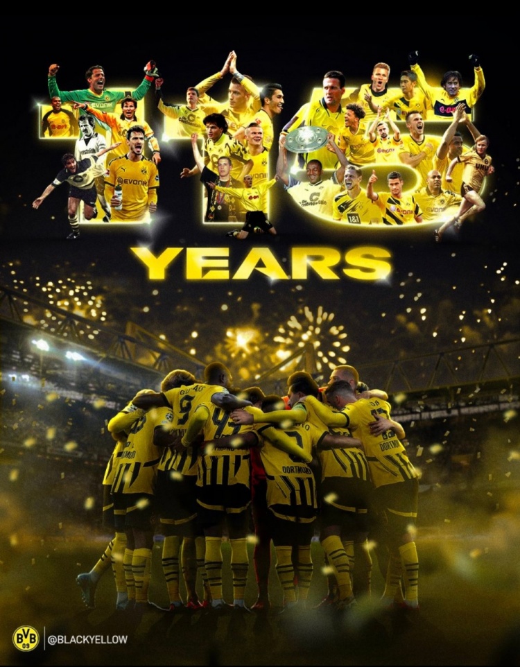 多特迎成立115周年，球隊(duì)官推曬海報(bào)紀(jì)念：哈蘭德、羅伊斯等出鏡